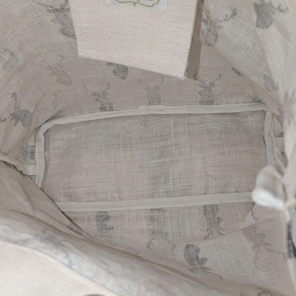 Mud Pie Cream and Brown Deer Print Shoulder Bag - Picture 3 of 3